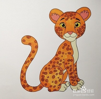 简笔画系列-怎么画豹子的简笔画