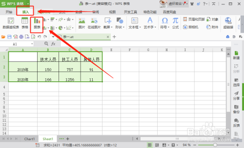 wps excel如何根据表格画柱形图