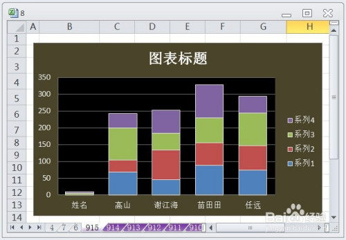 excel怎么让堆积柱形图显示布局1效果