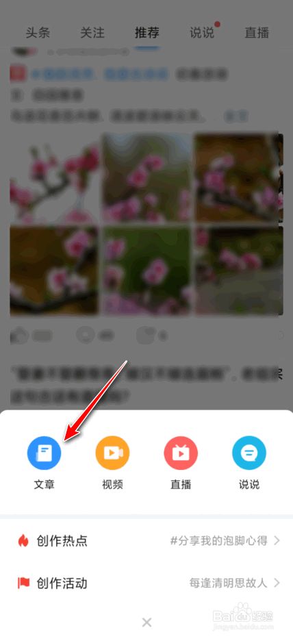 美篇怎么制作文字和图片一起