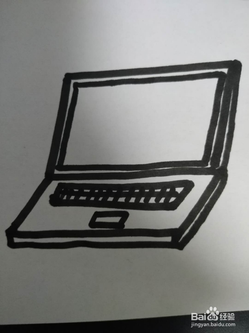 笔记本电脑的简笔画怎么画?怎么画笔记本?