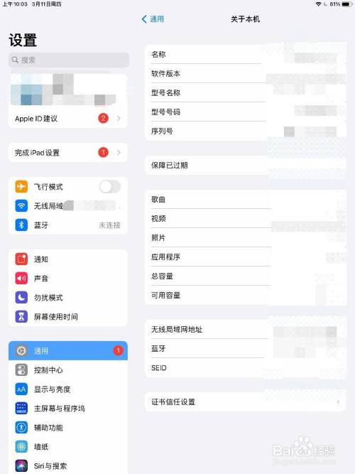 怎么看ipad型号尺寸