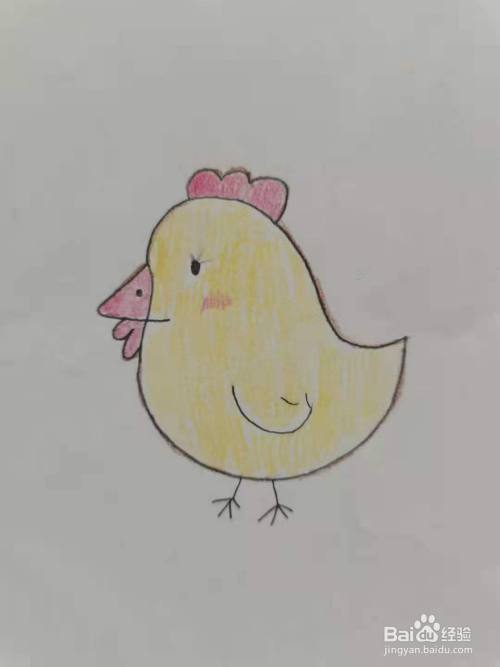 用数字4怎么画小鸡
