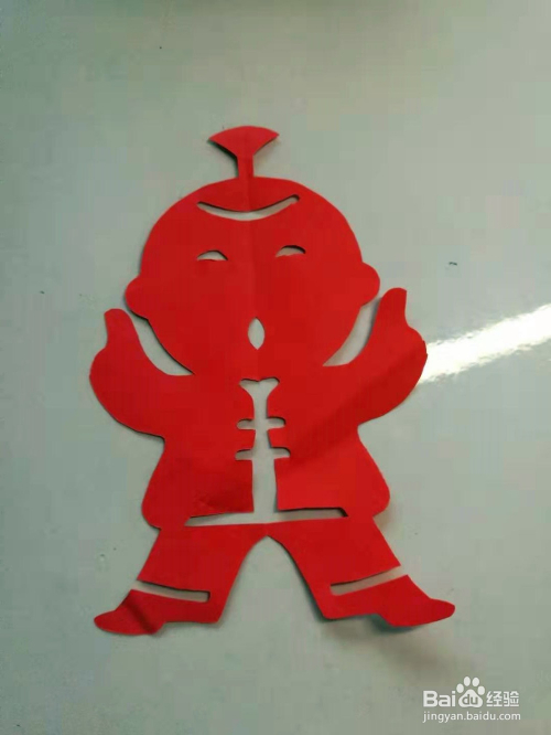 儿童剪纸教程:中国娃娃(男孩)