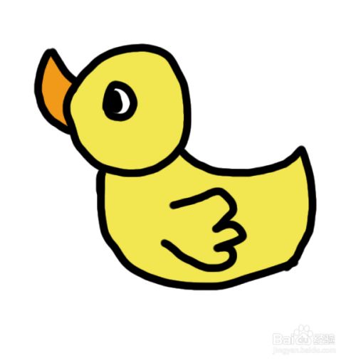 儿童彩色简笔画入门怎么画动物小鸭子