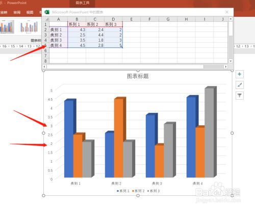 ppt怎么插入三维簇状柱形图?