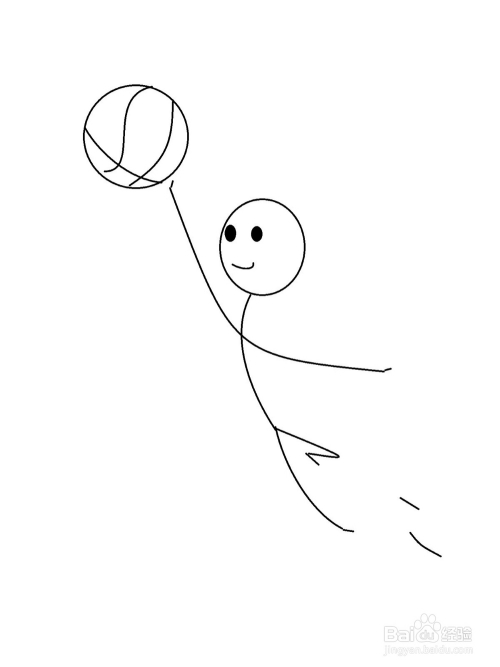 打篮球小人儿的简单画法