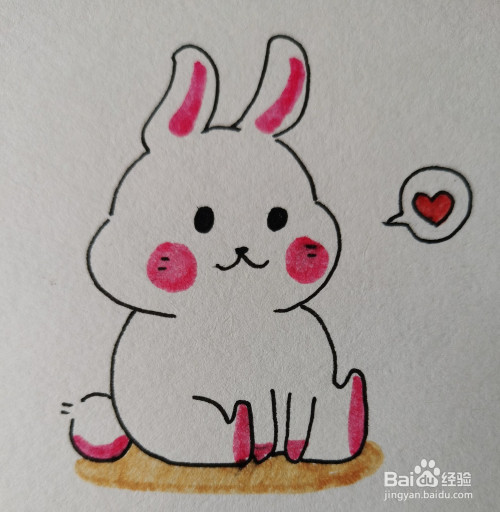 怎样画简笔画可爱小兔子