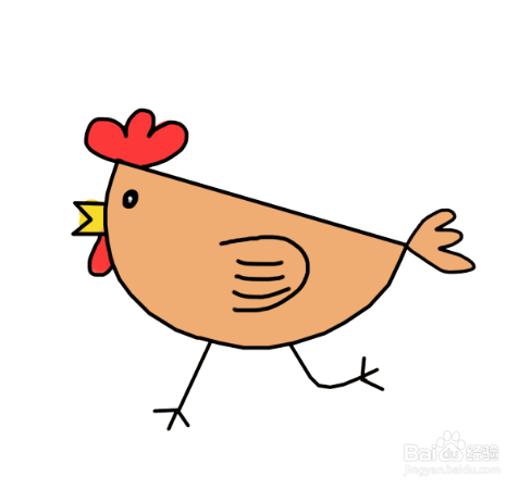 大公鸡简笔画怎么画