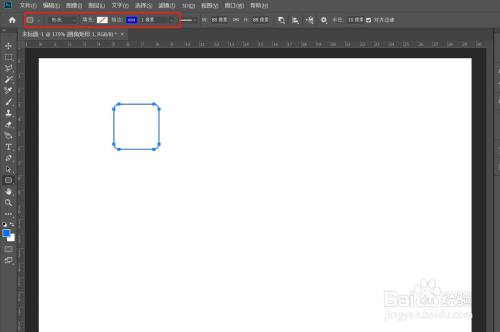 圆角矩形工具,画一个正方形,填充无,描边设置一种自己喜欢的颜色