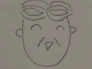 简笔画~中风头老爷爷头像的画法