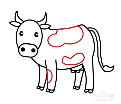最后,为您的母牛画出斑块.