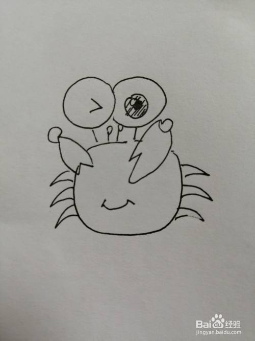 可爱的小螃蟹怎么画