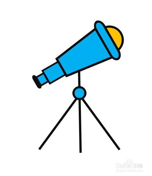 wps文档如何设计天文望远镜卡通图标