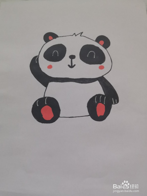 熊猫是国宝,也是极其珍贵的,今天我们来画一只可爱的小熊猫,画法简单
