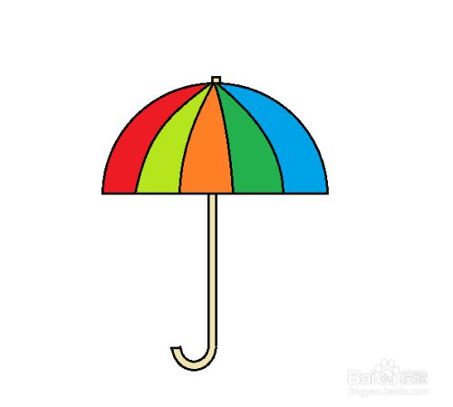 怎样画简单的伞