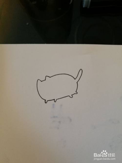 小猫简笔画之画法五
