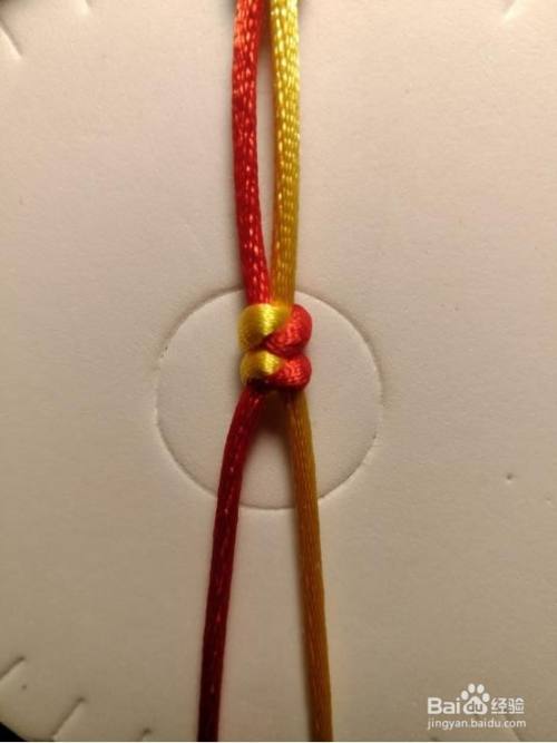 中国结幸运手绳红绳金刚结的编织方法