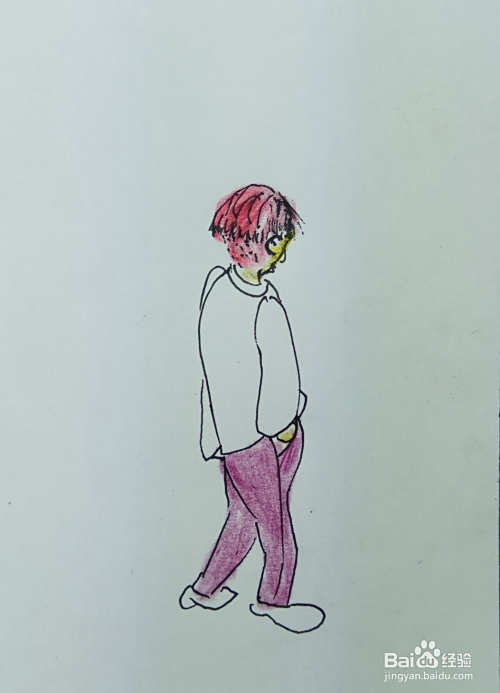 怎样画简笔画"散步的女人"?