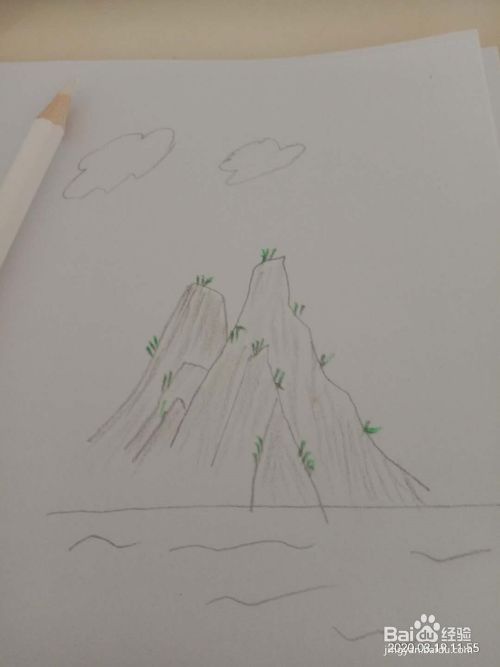 如何画高耸的大山