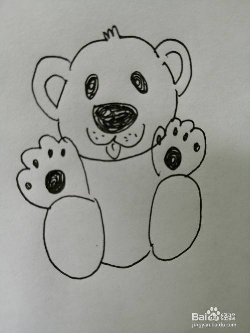 可爱的小熊怎么画
