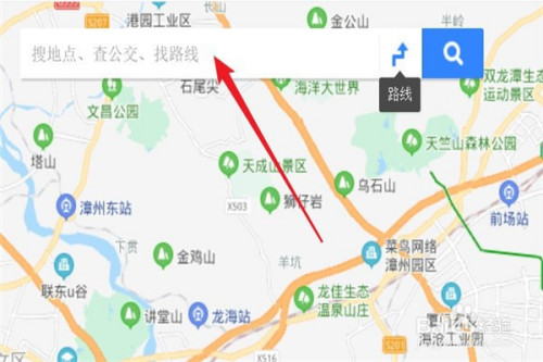 如何在百度地图查询公交站点途径的公交车?