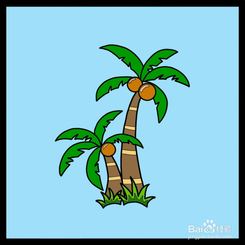 怎么画椰子树简笔画(儿童简笔画)