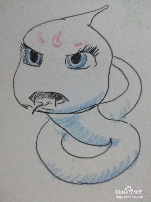 小白蛇简笔画
