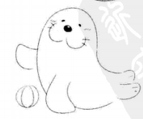 怎么简单画一个小海狮?