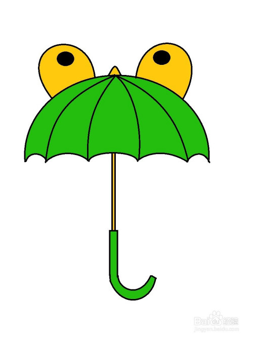 画简单动物小雨伞的方法