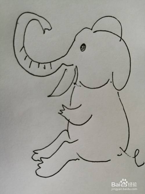 今天,小编和小朋友们一起来分享可爱的大象的画法.