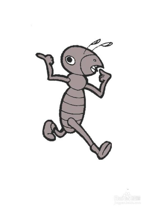 奔跑的蚂蚁简笔画