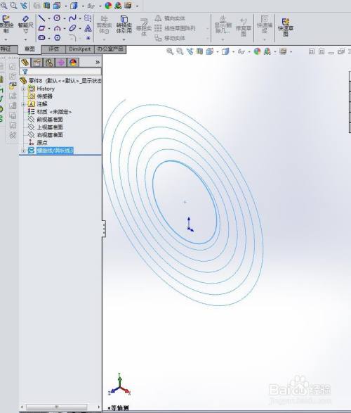 solidworks通过螺距和圈数生成涡状线操作步骤?