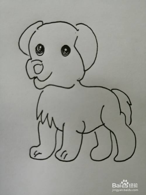可爱的小狗怎么画