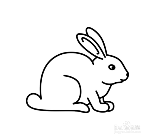 如何手工画可爱的兔子简笔画?