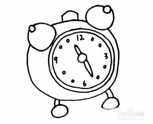 简笔画怎么画一个小闹钟?