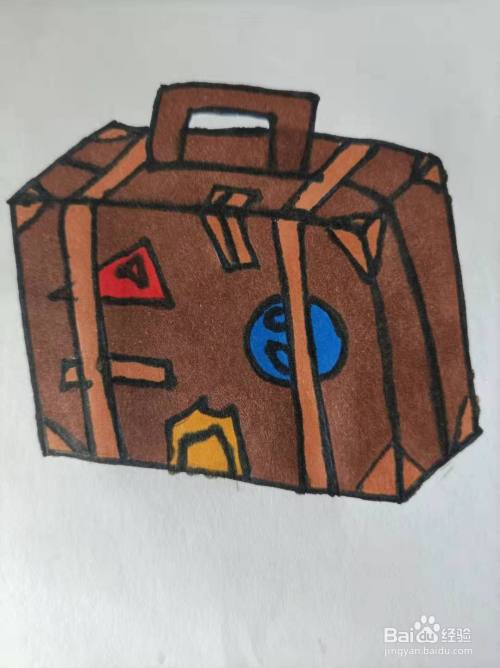 行李箱的简笔画怎么画?