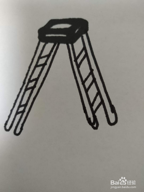 怎么画梯子?