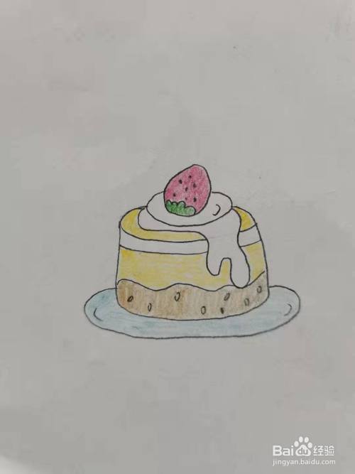 奶油蛋糕怎么画