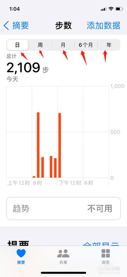 iphone手机健康软件怎样观看步数?