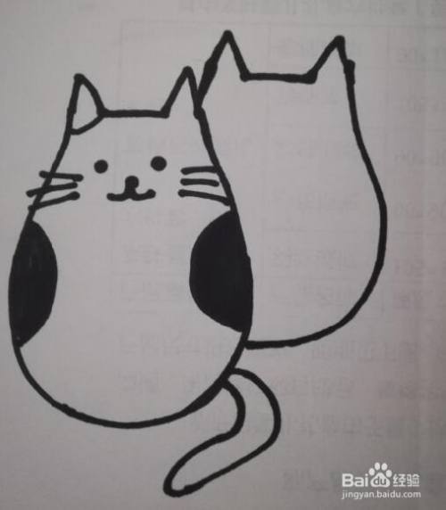 儿童简笔画 卡通小猫的画法