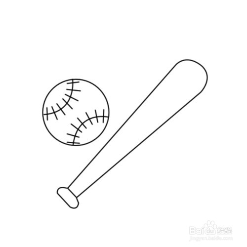 如何画棒球简笔画