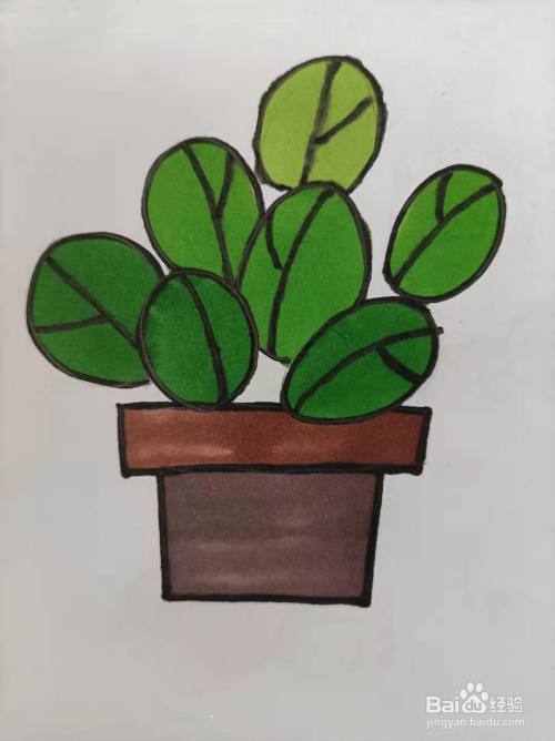 绿色植物的手账图案怎么画?