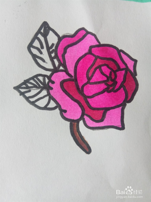 玫瑰花怎么画?