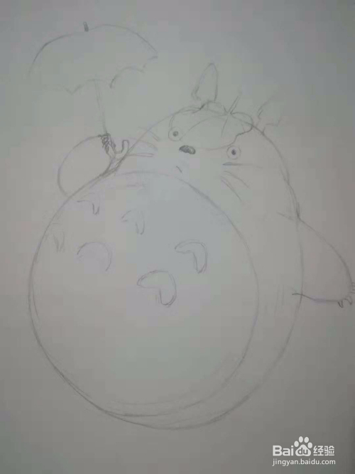 铅笔画宫崎骏龙猫的画法教程