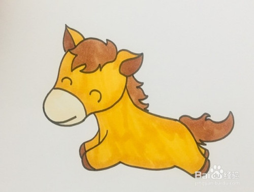 简笔画系列-怎么画可爱的小马