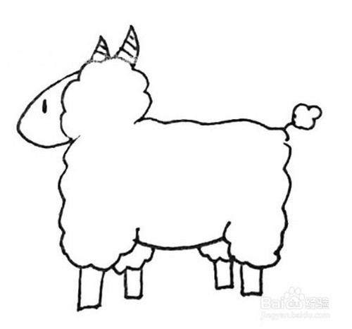 怎么画简单的绵羊?