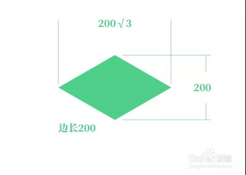 先用第二种方法做一个正菱形