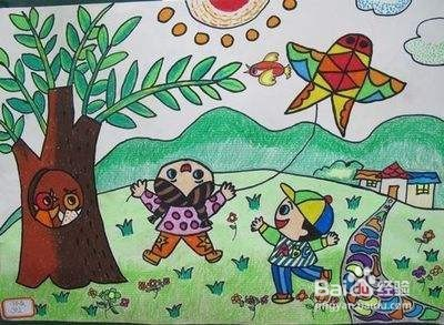 春天的儿童画怎么画?