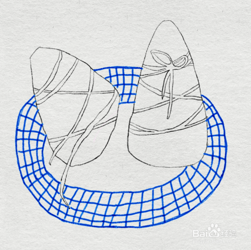 简笔画-家乡特产粽子的简笔画法